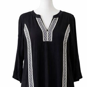 NWOT White Mark Black Dress with White Detailing | Size XL